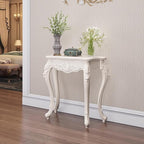 Victorian Style White Console Table, Vintage Entryway Foyer Narrow Sofa Table by Unknown