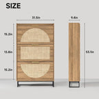 Maupvit Rattan Shoe Storage Cabinet - Image 2