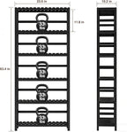 VASMIA 6-Tier Bamboo Shelf, Bamboo Storage Shelving Unit, Tall Bookcase - Image 3