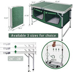 CampLand Outdoor Folding Table Aluminum Lightweight Height Adjustable - Image 4