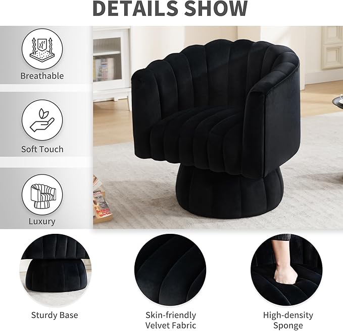 Swivel Accent Barrel Round Chair - Image 4