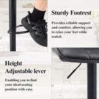 FIRAVOE Bar Stools Set of 4, Adjustable Counter Height Bar Stools 24"-33" - Image 5
