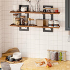 HOOBRO Floating Shelves, 15 Inch Wall Shelf Set of 2, Wall Mounted Storage - Image 3