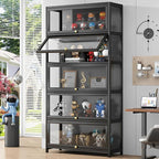 Display Cabinet with Acrylic Door, 5-Tier Curio Display Cabinet, Display Case - Image 7