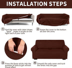 Peryiter 3 Pcs Couch and Loveseat Covers Set Sofa Cover - Image 3