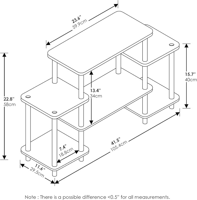 Furinno Turn-N-Tube No Tools Entertainment TV Stands - Image 3