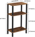 TUTOTAK Small Side Table, Narrow End Table, Skinny Sofa Table, Slim Nightstand - Image 3