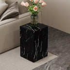 End Table, Side Table Living Room Table, Faux Marble Sofa Couch Bedside by BAOPIN