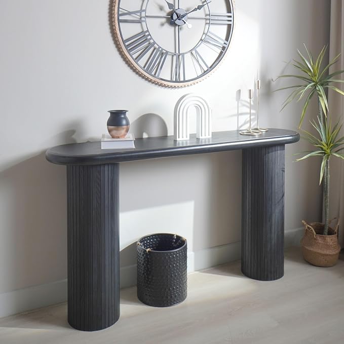 56" Wood Console Table for Entryway, Modern Sofa Table for Living Room - Image 4