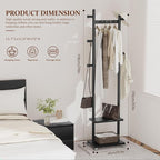 Solid Wood Coat Rack Freestanding Clothing Rack - Image 3