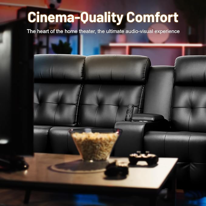 Recliner Sofa Set, Massage Home Theater Set - Image 7