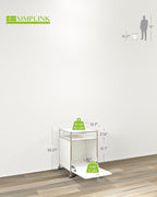 Matte Storage Cart with Flap Door, Large Capacity Storage Cart with Detachable - Image 2