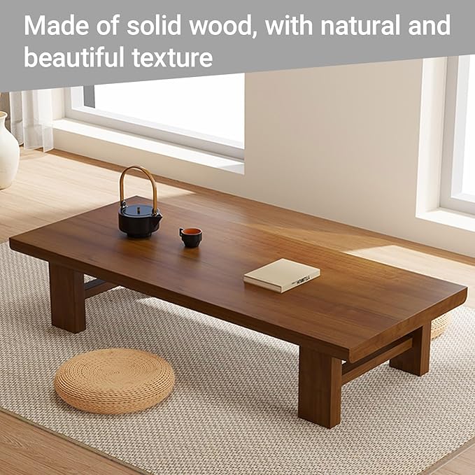Japanese Modern Tatami Coffee Table, Solid Wood Tatami Tables, - Image 5