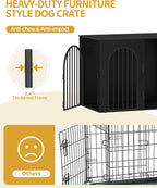 Hzuaneri 44.1" Wooden Dog Crate Furniture, Indoor Dog Kennel Dogs Cage - Image 7