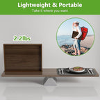 Artmeer Bed Tray Table with Folding Legs, Bamboo Breakfast in Bed - Image 4