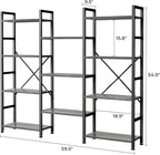 SUPERJARE Triple Bookshelf, Bookcase - Image 3