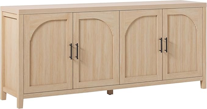 Walker Edison Sasha 4-Door Reeded Sideboard Buffet - Image 3