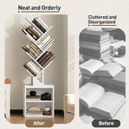 RALGEND Tree Bookshelf, 6 Tier Bookcase - Image 5