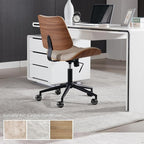 Home Office Chair No Arms with Wheels, Adjustable Height Small Desk Chair - Image 7