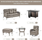 Belord Expansive 10 Pieces Outdoor Patio Furniture Set - Image 2