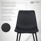 Armen Living Monte Mid Century Modern Dining Accent Chair - Image 4