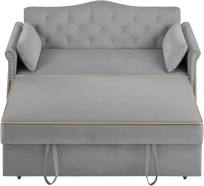 Auvsoce 57'' Convertible Sleeper Sofa Bed - Image 6