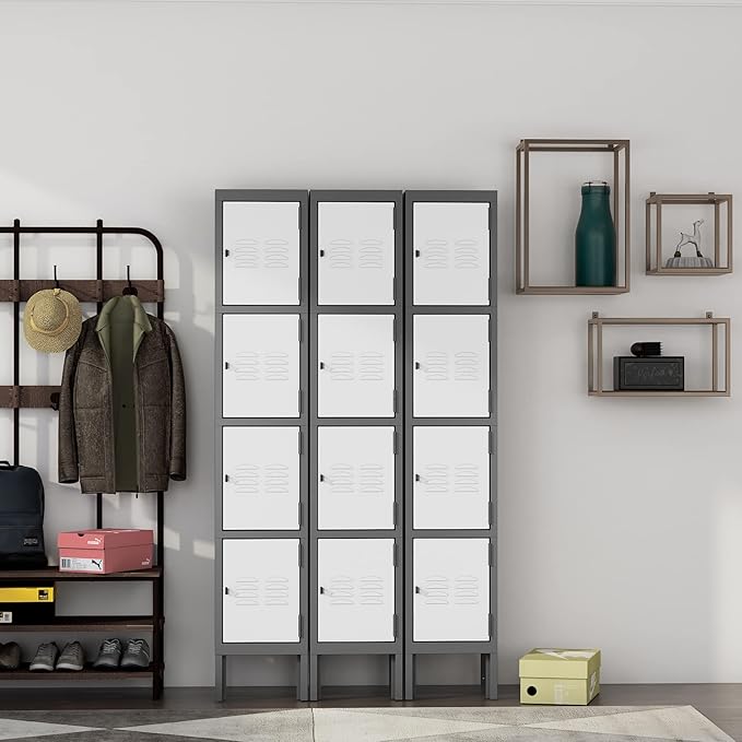 Metal Locker with 5 Doors, 5 Tier Locker Steel Employees Lockers, Tall Steel - Image 2