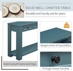 LKTART Solid Wood Console Table, 63 in Long Sofa Table Entryway Table - Image 6