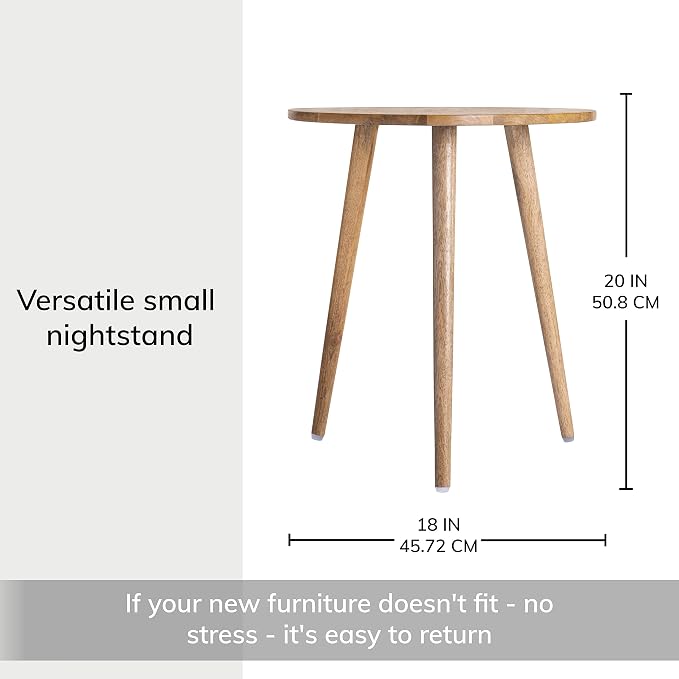MH London Bond Wooden Triangle End Table - Image 3