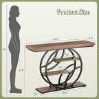 Huuger 47.2 Inch Entryway Table, Industrial Console Sofa Table - Image 2