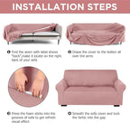 Peryiter 2 Pcs Sofa Covers Couch and Loveseat Covers Set Stretch Sofa Slipcover - Image 3