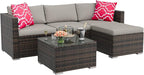 GAOMON 5-Piece All-Weather Patio Furniture Set, Convertible Outdoor Sectional by GAOMON