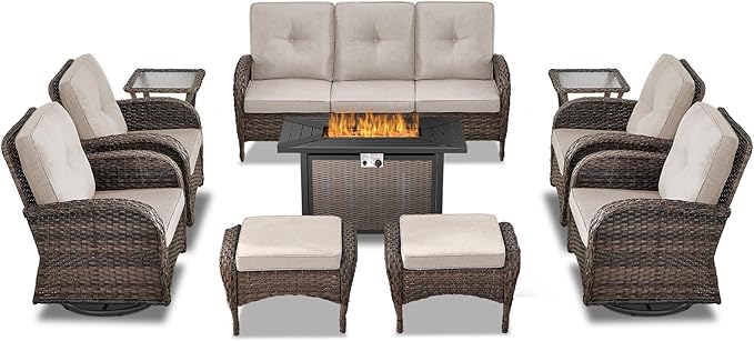 Belord Expansive 10 Pieces Outdoor Patio Furniture Set - Image 3