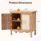RoyalCraft Sideboard Buffet Kitchen Storage Cabinet, Solid Wood Credenza Accent - Image 2