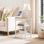 HOOBRO Side Table with Charging Station and USB Port, Small End Table - Image 2