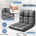 Homall Bar Stools Modern PU Leather Adjustable Swivel Barstools, Armless - Image 4