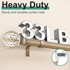 QDWIS 2 Pack Boho Wood Curtain Rods - Image 4