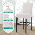 Turquoize 100% Waterproof Bar Stool Cover Stretch Washable Barstool Seat Covers - Image 4