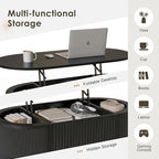 LYNCOHOME Fluted Lift Top Coffee Table - Image 4
