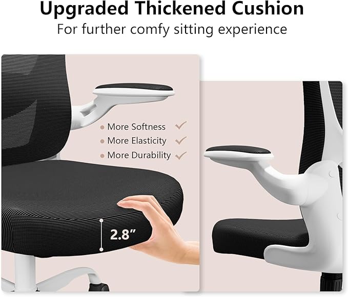 Ergonomic Office Chair, Comfort Swivel Home Office Task Chair, Breathable Mesh - Image 4