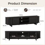 Vabches 70" Mid Century TV Stand - Image 2