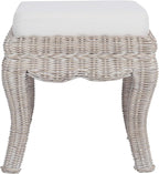 JONATHAN Y Rowan 18.5" Gray White Wash Woven Rattan Vanity Stool - Image 5
