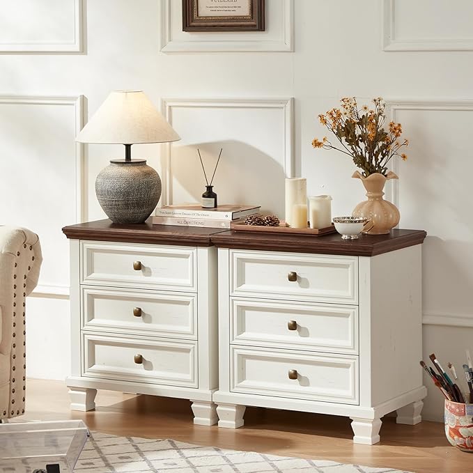 SAVOR LIFE Farmhouse Nightstand - Image 4