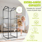 NomNest Stuffed Animal Storage Zoo, Large Metal Plushies Organizer, Heavy Duty - Image 2