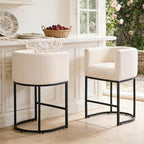 ClinQ 26" H Counter Height Bar Stools Set of 4, Modern Barrel Counter Stools - Image 7