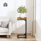 QEEIG C Shaped Side Table Set of 2 Living Room Sets Couch Tray Tables Small - Image 3