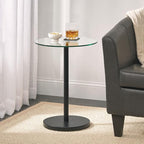 mDesign Glass Top Side/End Drink Table - Image 5