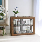 MOOCA Wood and Glass Display Case, Double Door - Image 8