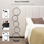NUÜR Modern 5-Ring LED Floor Lamp, 43.3" Artistic Nesting Circle Standing Lamp - Image 7
