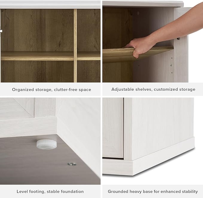 mopio Blake Tall Display Cabinet, Kitchen Buffet Pantry Cupboard, Trophy - Image 4